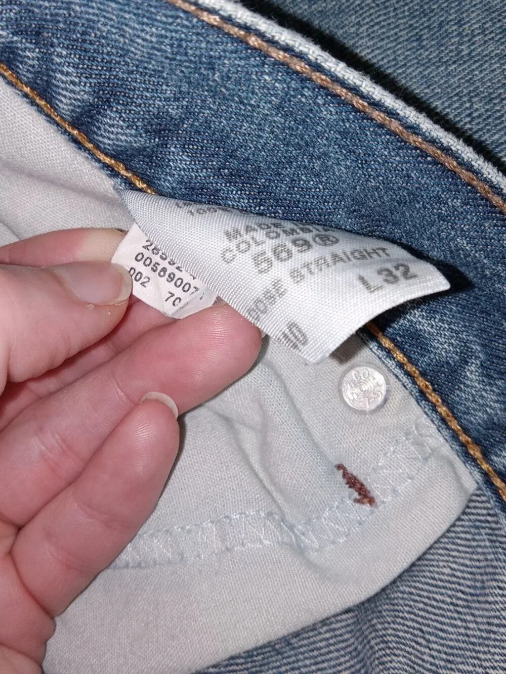 Vintage Levi’s 569 Loose Straight Baggy Jeans Mens 40x32 Y2K Light Wash Denim